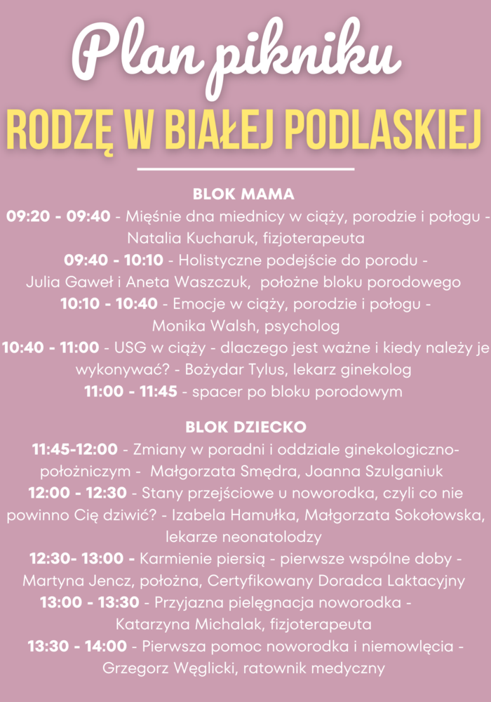 Piknik rodzinny - wykłady