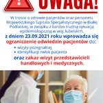 UWAGA - organiczenie odwiedzin pacjentów.jpg