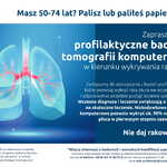 Plakat - Program badań w kierunku wykrywania raka płuca - informacje.