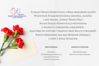Infografika - Życzenia z okazji Święta Konstytucji 3 maja 2024.
