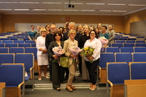 Spotkanie szkoleniowe „Forum współpracy oddziałów – pacjent hematologiczny” w auli Wojewódzkiego Szpitala Specjalistycznego w Białej Podlaskiej. Uczestnicy spotkania.