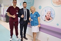 Dyrektor Wojewódzkiego Szpitala Specjalistycznego wraz z Kierującymi Oddziałem Ginekologiczno-Położniczym.