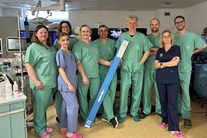 Zespół wykonujący pierwsze w Polsce zabiegi z wykorzystaniem cewnika TactiFlex Duo.